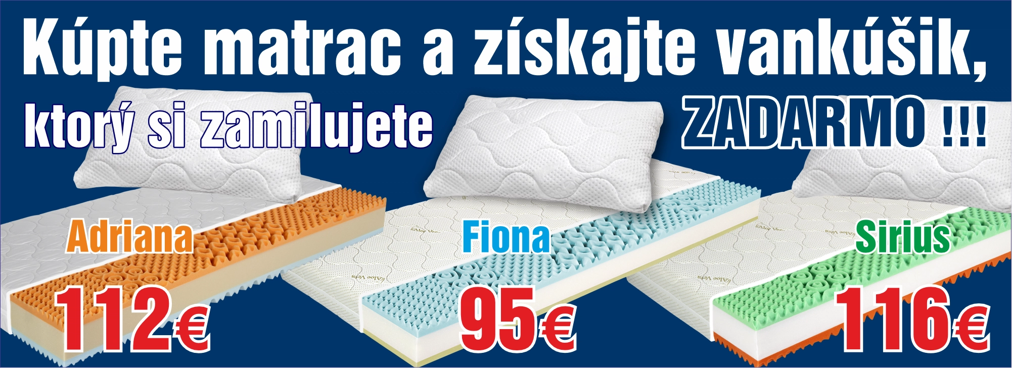 Vankúš k matracom