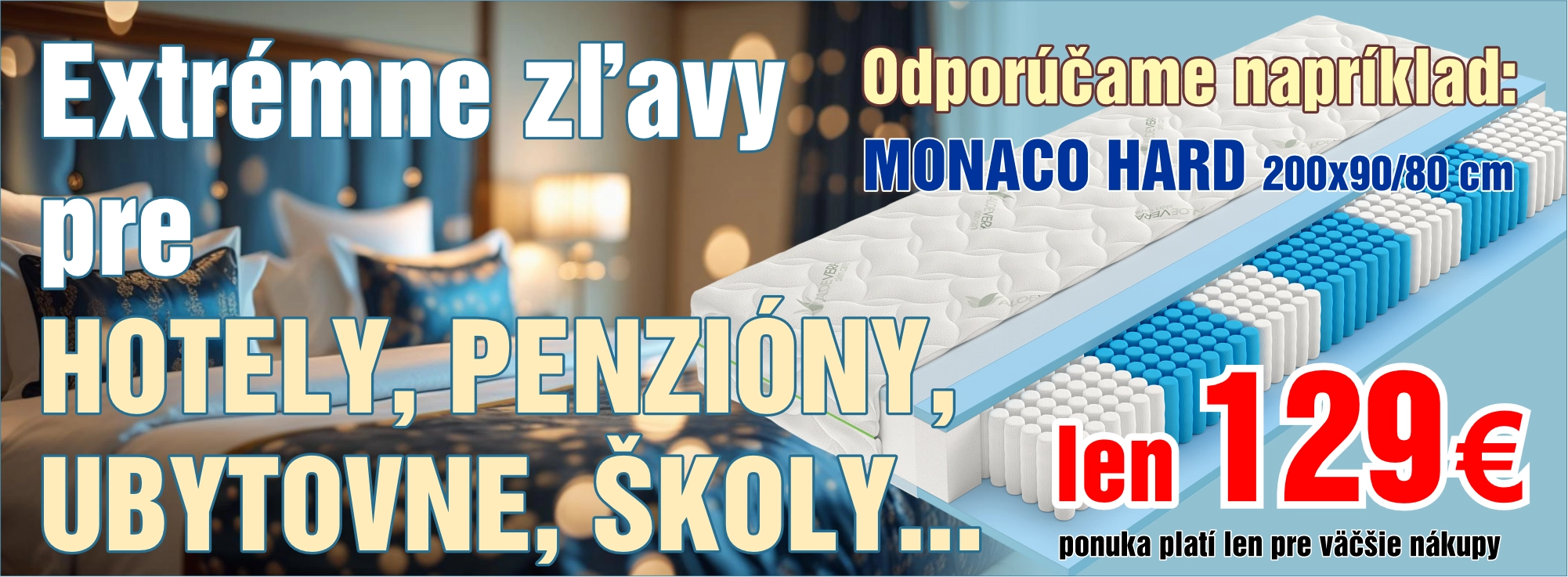 Zľava pre Hotely, Penzióny, Ubytovně , školy